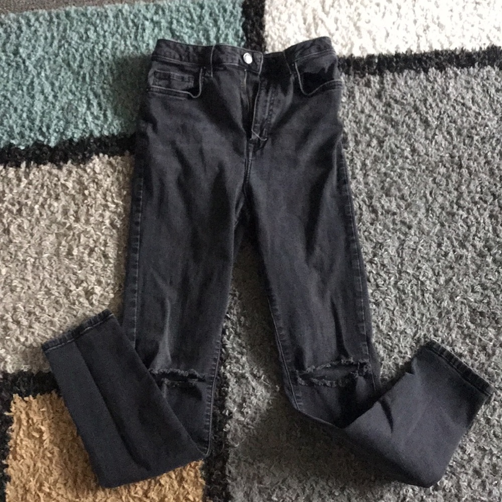 Grey Distressed Jeans - Picture 2 of 7